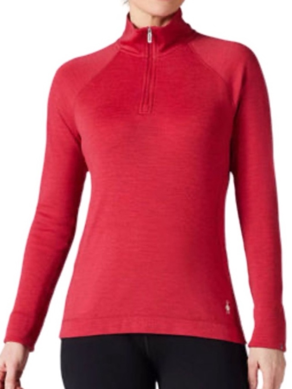 Smartwool Women's Merino Wool 250 Base Layer Half Zip Long Sleeve Top Red Large